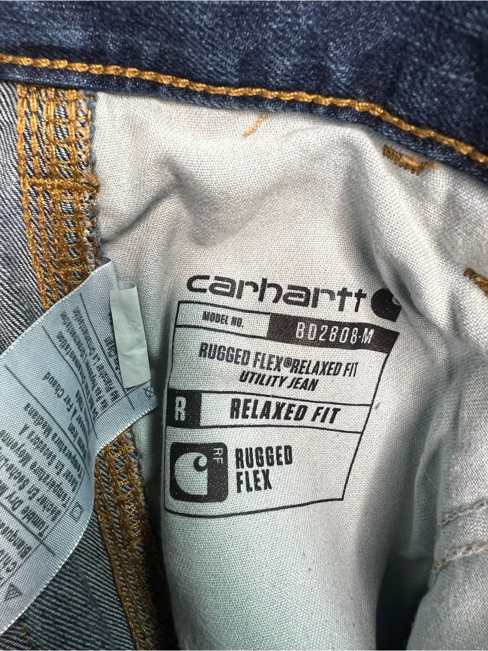 Carhartt Rugged Flex Relaxed Fit Utility Jeans Mens 32x30 Blue Work Denim BD2808